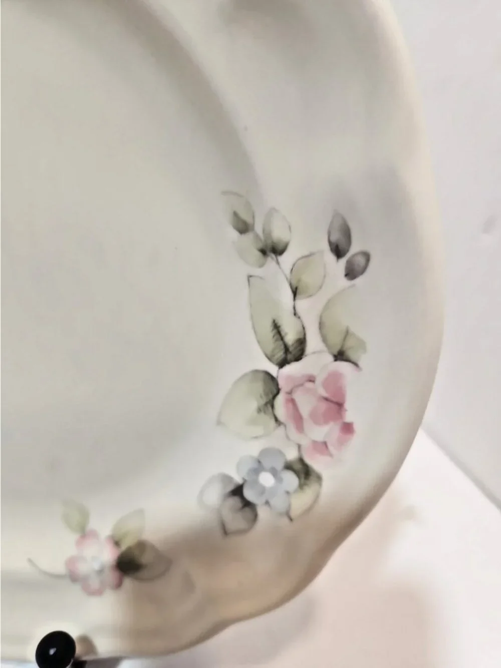 Vtg Pfaltzgraff Tea Rose Stoneware Salad Plates Set of 5 USA Made 7.25